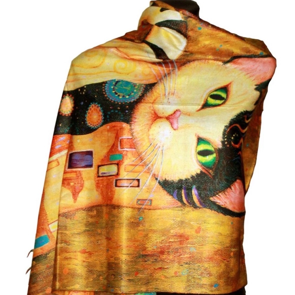 Colorful Cat-Themed shawl - Picture 5 of 5